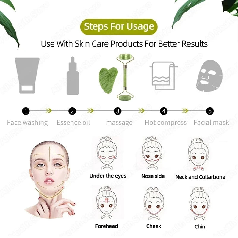 Jade Gua Sha face massager